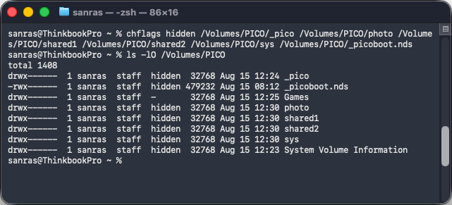 MacOS Hidden Files